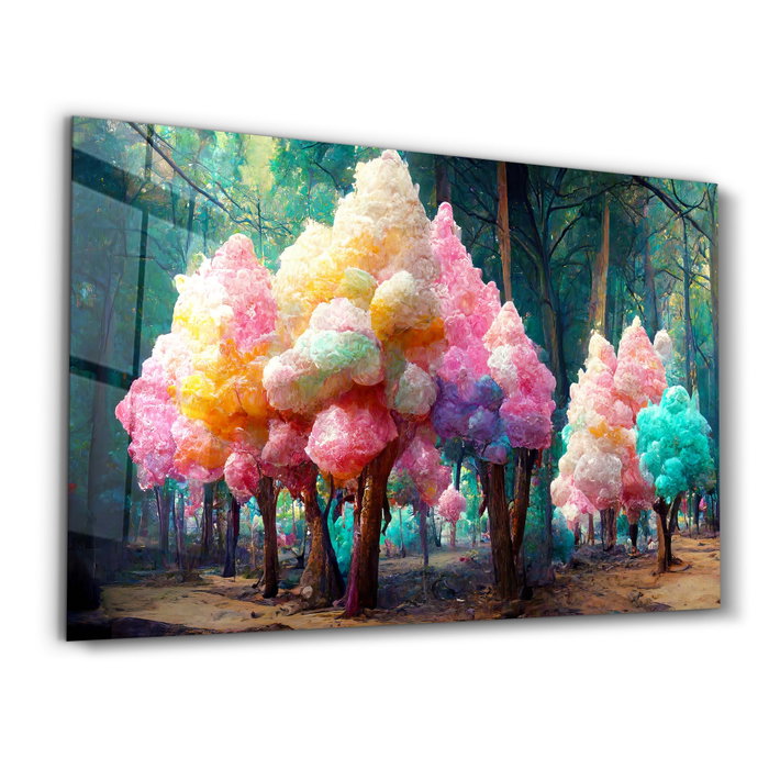 Wallity Pintura Decorativa de Vidrio Templado Multicolor 46 x 72 cm